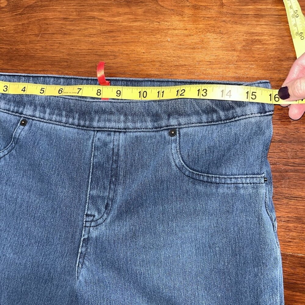 Spanx Jean-Ish Ankle Leggings in Medium Wash Jegging Stretch Shapewear Size L - Picture 4 of 6
